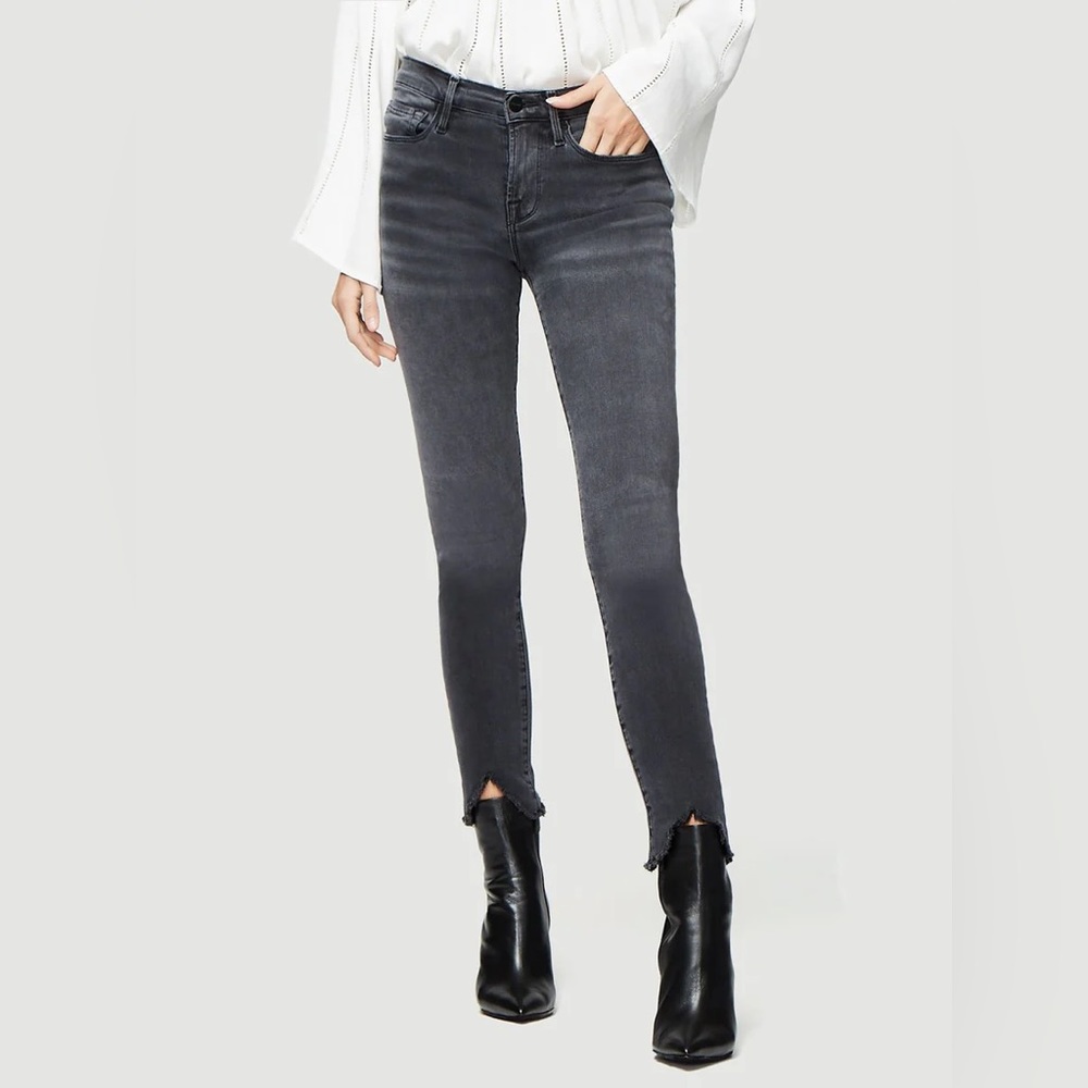 NWT FRAME - Le Skinny De Jeanne Crop Double Triangle Raw Hem in Tull